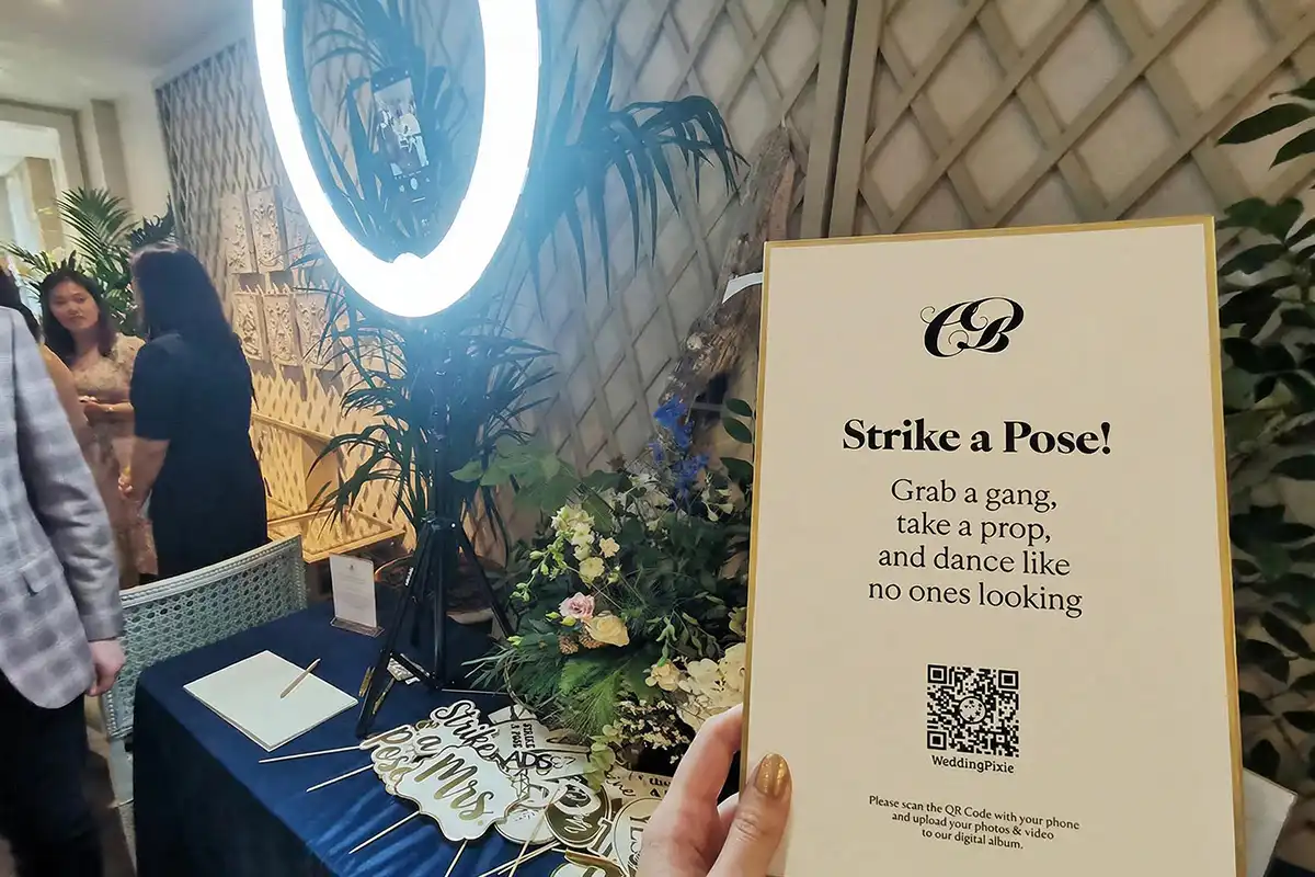 Wedding Photo Booth QR Code Signage