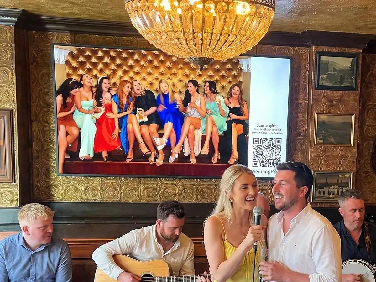 Wedding Slideshow with QR Code Signage